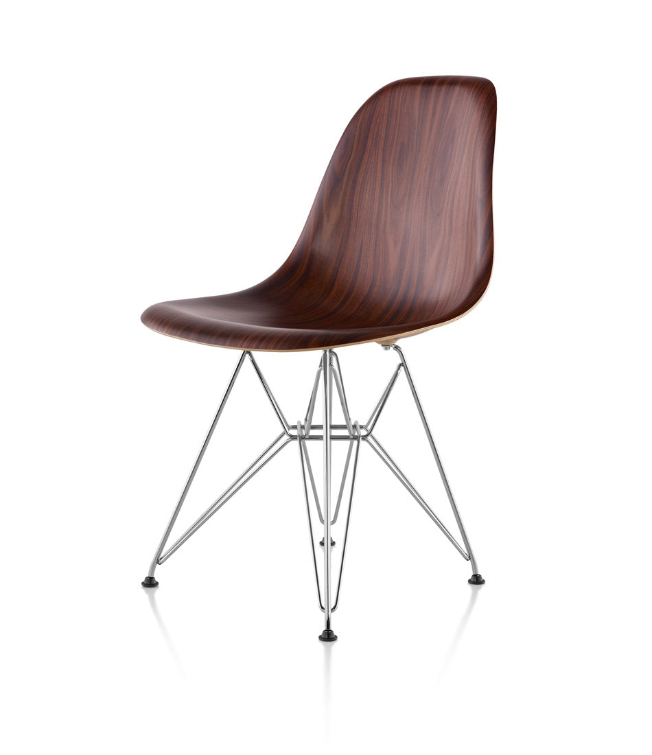 Herman Miller - Eames Molded Wood Side Chair, Wire Base
